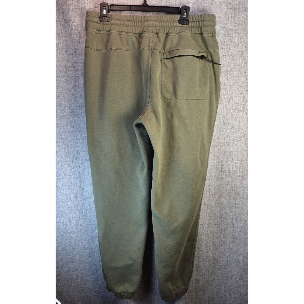 Bearded Goat Men's XL Green VOID Heavyweight Jogger Sweatpants Zip Back Pocket - Picture 5 of 8